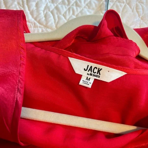 Red Ruffle Mini Dress - Picture 5 of 6